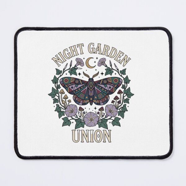 Item preview, Night Garden Union Gothic Moth and Moonflowers designed and sold by GoofyShopp.