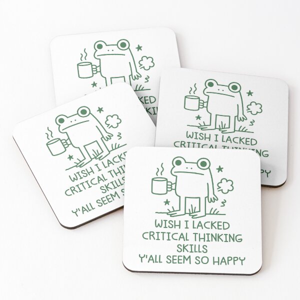 Item preview, Funny Frog Wish I Lacked Critical Thinking Skills Y'ALL SEEM SO HAPPY designed and sold by gunaone-design.