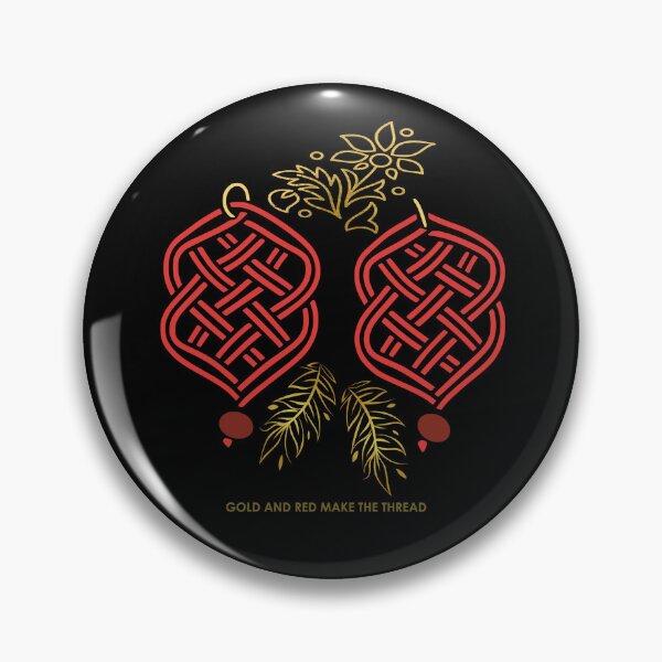 Item preview, Gold & Red Knotwork – Elegant Macrame Inspired Design – Black Velvet Edition designed and sold by Macramellennias.