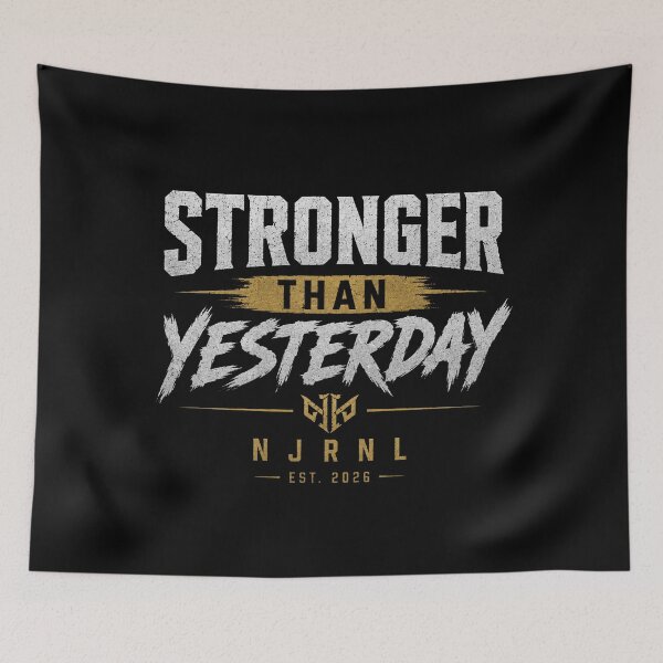Item preview, Stronger Than Yesterday | Motivational Gym Shirt designed and sold by NJRNL Apparel .
