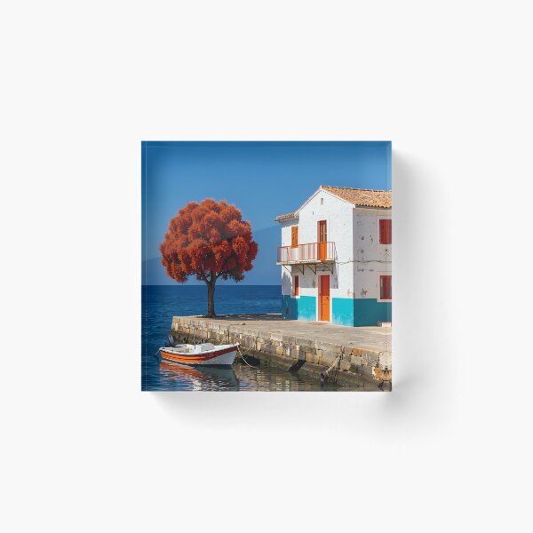 Item preview, Mediterranean dream: The house by the azure sea designed and sold by VoidVeilStudio.