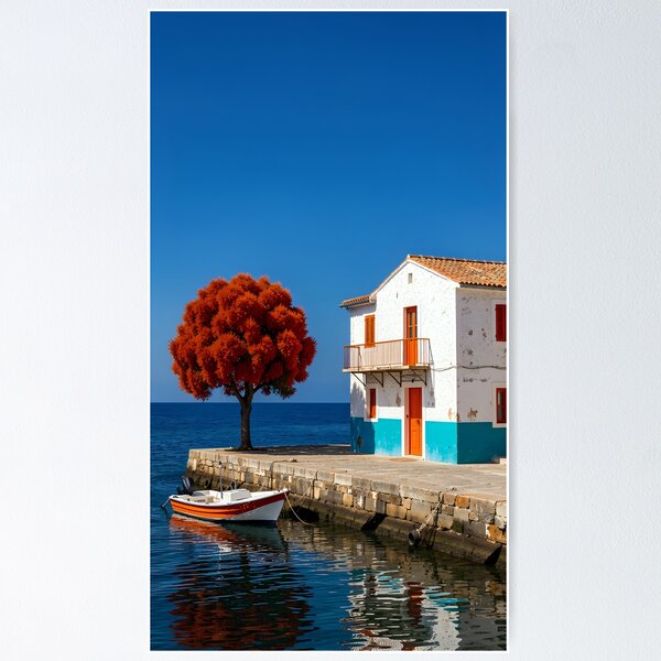 Item preview, Mediterranean dream: The house by the azure sea designed and sold by VoidVeilStudio.