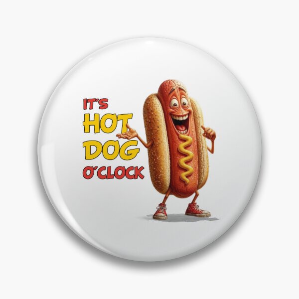 Item preview, It's Hot Dog O'Clock - Cartoon Funny Illustration  designed and sold by Wilcox PhotoArt.