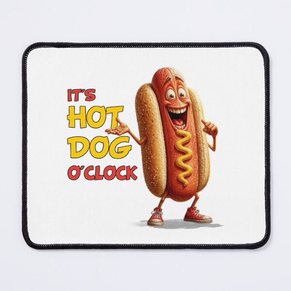 Item preview, It's Hot Dog O'Clock - Cartoon Funny Illustration designed and sold by Wilcox PhotoArt.