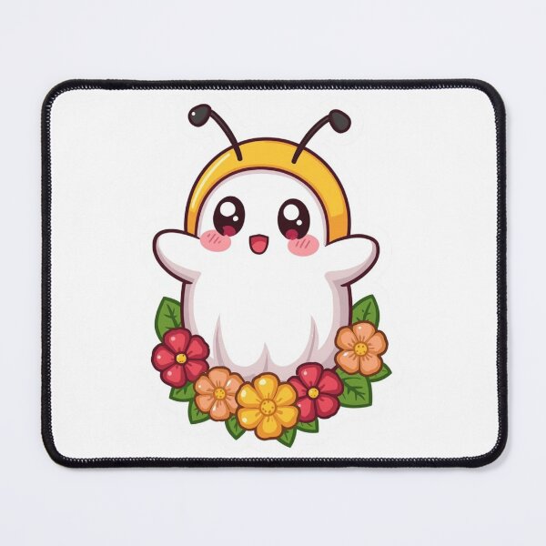 Item preview, Bee Ghost Sticker | Floral Spring Ghost Vinyl Decal | Cottagecore Aesthetic designed and sold by Pandey14.