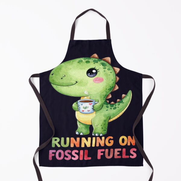 Item preview, Driving through the day on fossil fuels, Kawaii T-rex with a coffee cup designed and sold by LiskoDesign.