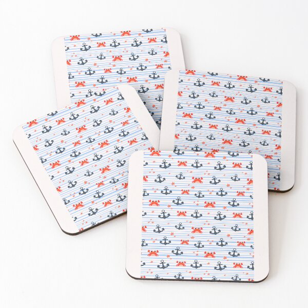 Item preview, blue anchor and crab designed and sold by craftyshopbyme.
