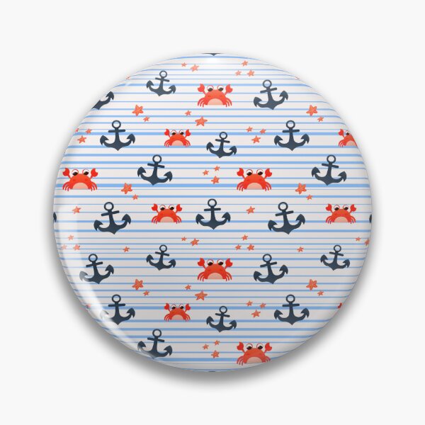 Item preview, blue anchor and crab designed and sold by craftyshopbyme.