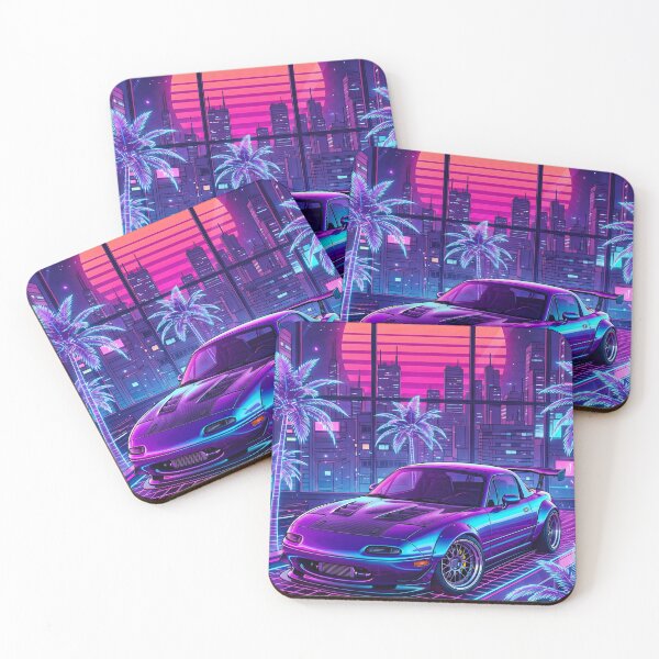 Item preview, Vaporwave Cyberpunk City Lightweight RWD Tuner Night Street Drive designed and sold by RevUpDesign.