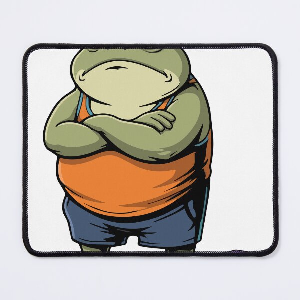 Item preview, Grumpy Frog Funny Cartoon Frog in Tank Top & Shorts designed and sold by SaltCreatives.
