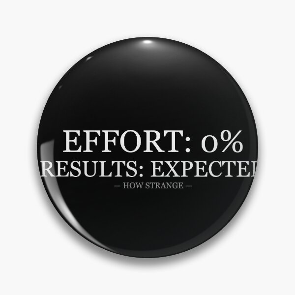 Item preview, Effort Zero Percent Results Expected How Strange designed and sold by LowKesDesigns.