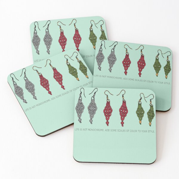 Item preview, Boho Macrame Earrings – Colorful Minimal Line Art Soft Mind Edition  designed and sold by Macramellennias.