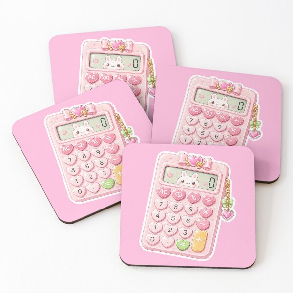 Item preview, Cute Kawaii Bunny Calculator Sticker designed and sold by Christiana-Art.