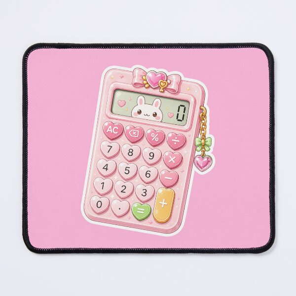 Item preview, Cute Kawaii Bunny Calculator Sticker designed and sold by Christiana-Art.