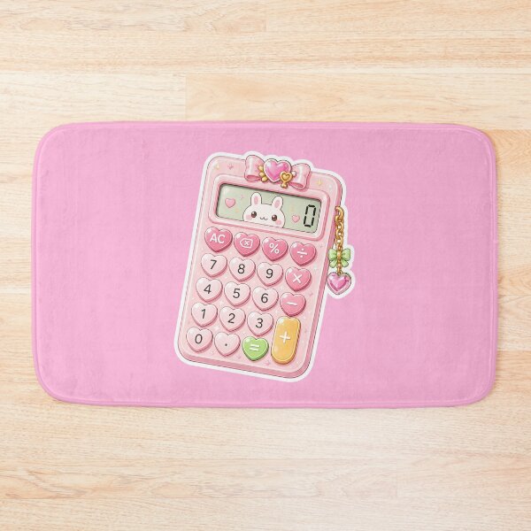 Item preview, Cute Kawaii Bunny Calculator Sticker designed and sold by Christiana-Art.