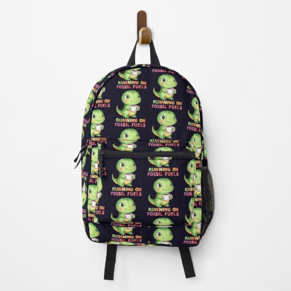 Item preview, Driving through the day on fossil fuels, Kawaii Dino with a coffee cup designed and sold by LiskoDesign.