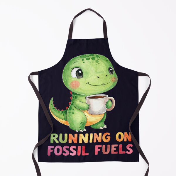 Item preview, Driving through the day on fossil fuels, Kawaii Dino with a coffee cup designed and sold by LiskoDesign.