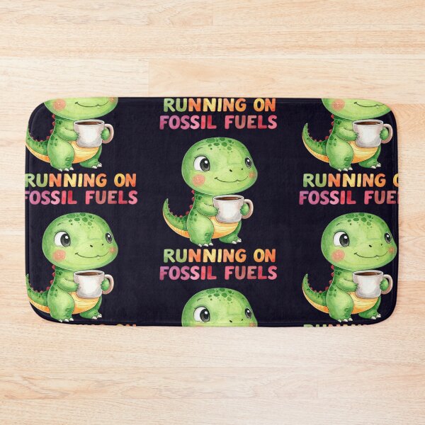 Item preview, Driving through the day on fossil fuels, Kawaii Dino with a coffee cup designed and sold by LiskoDesign.