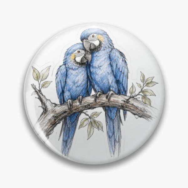 Item preview, Blue Macaw Couple designed and sold by Snurly.