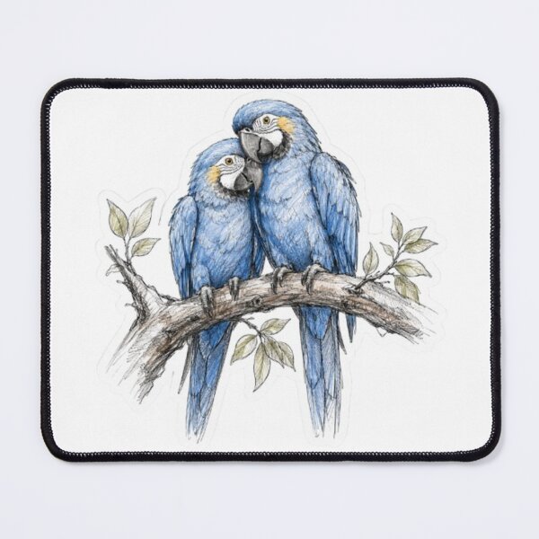 Item preview, Blue Macaw Couple designed and sold by Snurly.