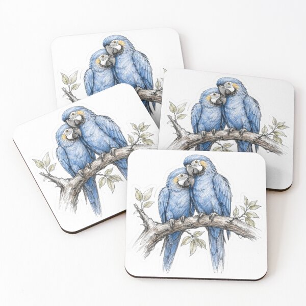Item preview, Blue Macaw Couple designed and sold by Snurly.