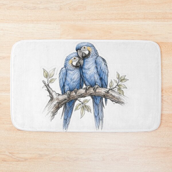 Item preview, Blue Macaw Couple designed and sold by Snurly.