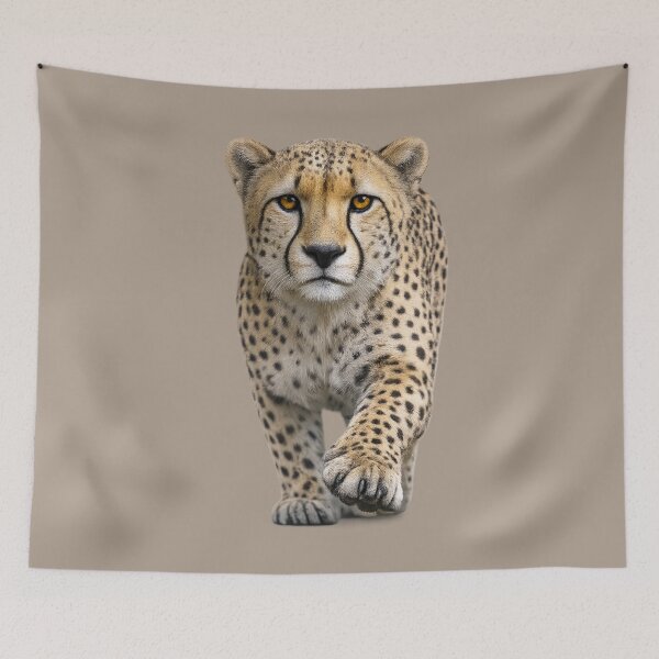 Item preview, Cheetah Approaching Wildlife Portrait designed and sold by BROHLine Studio.