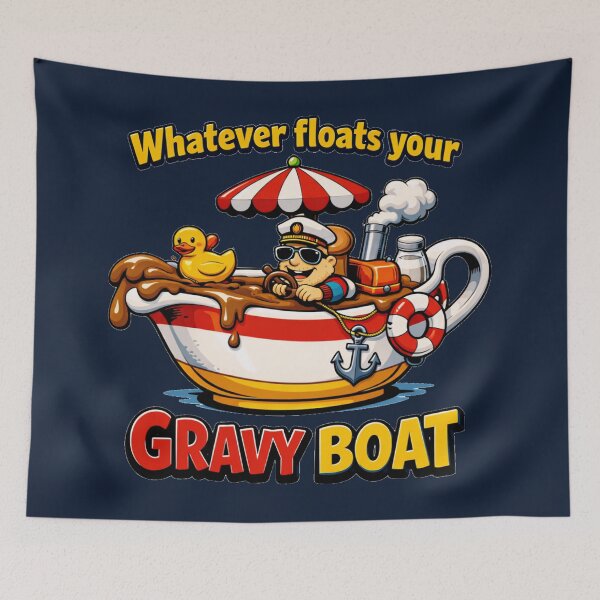 Item preview, Whatever Floats Your Gravy Boat Funny Thanksgiving Pun designed and sold by DeliaDesignsCo.