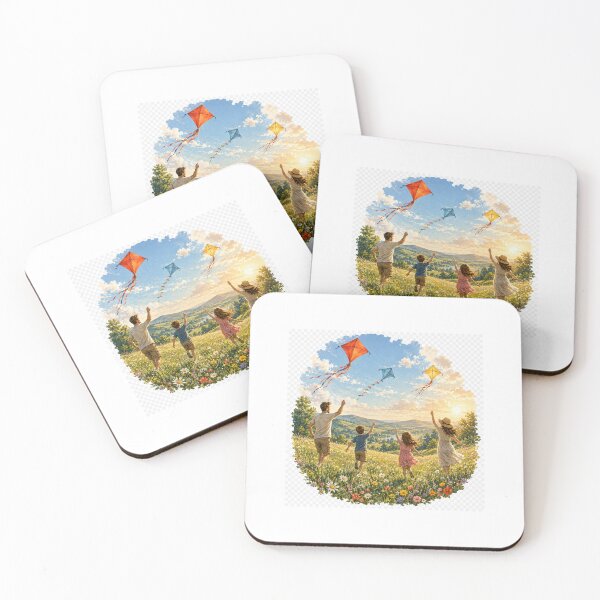 Item preview, Family Flying Kites Spring Meadow Nature Design designed and sold by NestDesigns01.