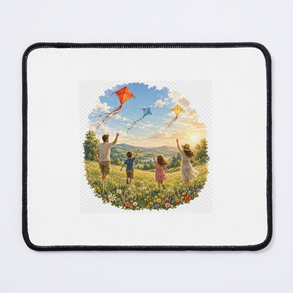 Item preview, Family Flying Kites Spring Meadow Nature Design designed and sold by NestDesigns01.