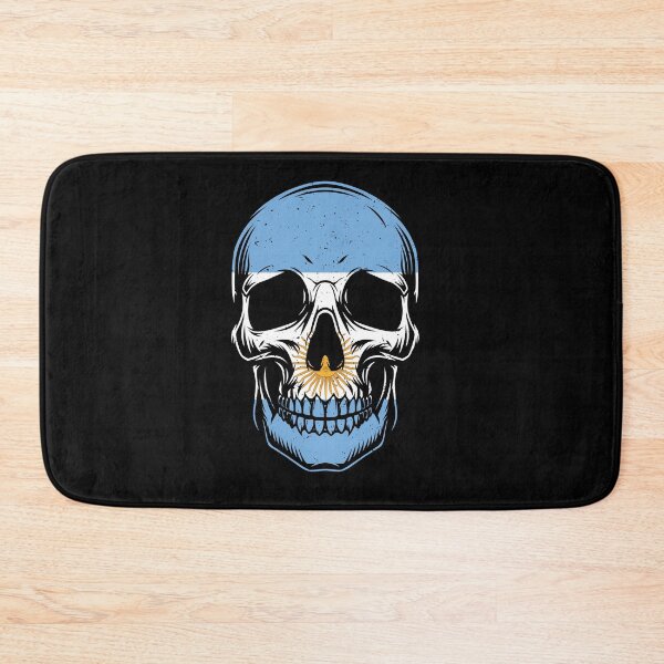 Item preview, Argentina Skull Flag Vintage Skeleton Argentina designed and sold by Lenny Stahl.