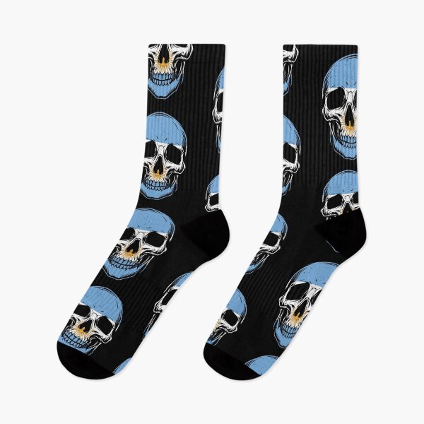 Item preview, Argentina Skull Flag Vintage Skeleton Argentina designed and sold by Lenny Stahl.