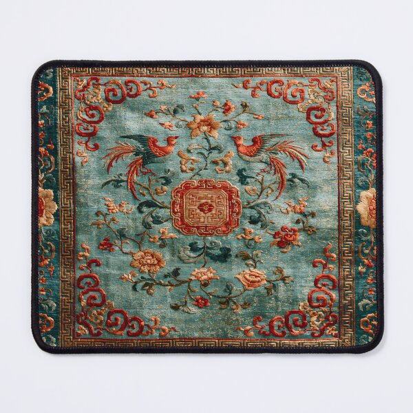 Item preview, Antique Chinese Silk Rug with Phoenix Birds Luxury Oriental Carpet designed and sold by GrinGalore.