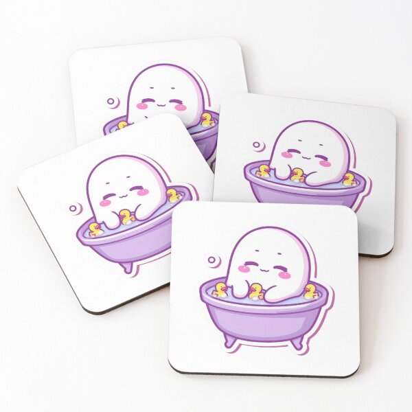Item preview, Cute Bath Ghost Sticker | Kawaii Bubble Bath Ghost Vinyl Decal designed and sold by Pandey14.