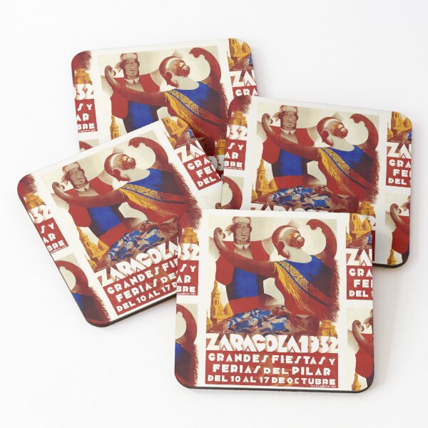 Item preview, Vintage 1932 Zaragoza Poster | Grandes Fiestas y Ferias del Pilar | Art Deco Style | Bold Colors & Cultural Heritage designed and sold by artofuniverse.
