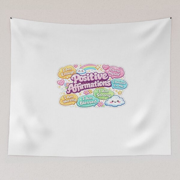 Item preview, Positive Affirmations Sticker  Self Love Motivation  Cute Mental Wellness Aesthetic designed and sold by MR4me.