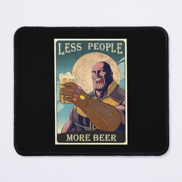 Item preview, Less People More Beer Infinity Funny Gauntlet Parody Vintage designed and sold by phoebelevine.