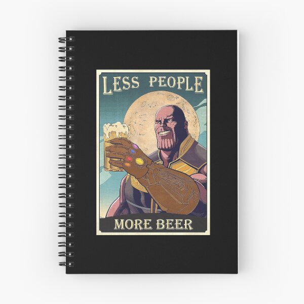 Item preview, Less People More Beer Infinity Funny Gauntlet Parody Vintage designed and sold by phoebelevine.