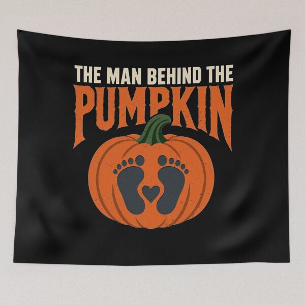 Item preview, The Man Behind The Pumpkin Dad Halloween Pregnancy Reveal Announcement designed and sold by clothesy7.