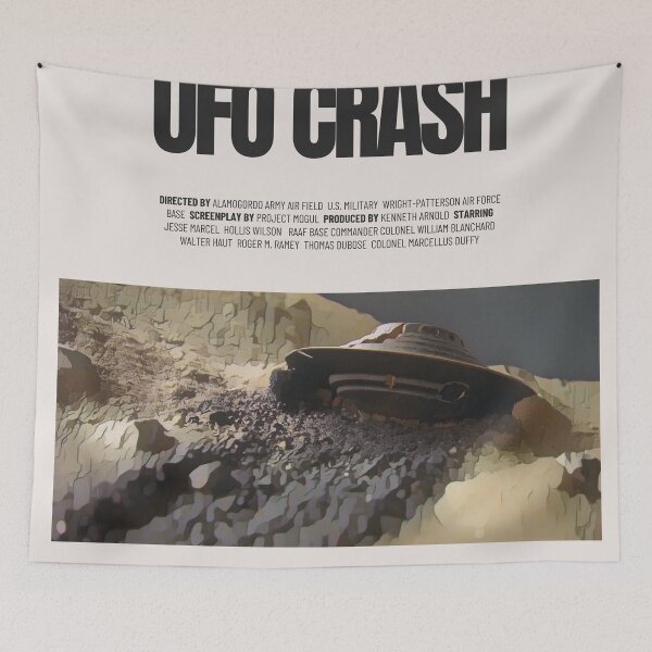 Item preview, The Roswell UFO Crash Original Custom Vintage Movie Poster Wall Art designed and sold by Cool Robot Bro..