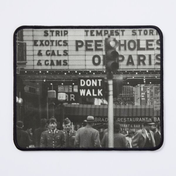 Item preview, Vintage 1956 Theater Marquee in Times Square, New York black and white photographic art print photograph designed and sold by Astrid Arkhangelsky.