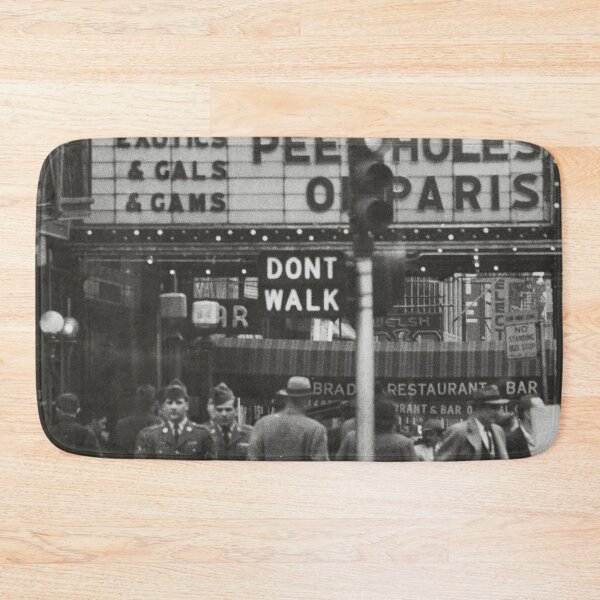 Item preview, Vintage 1956 Theater Marquee in Times Square, New York black and white photographic art print photograph designed and sold by Astrid Arkhangelsky.