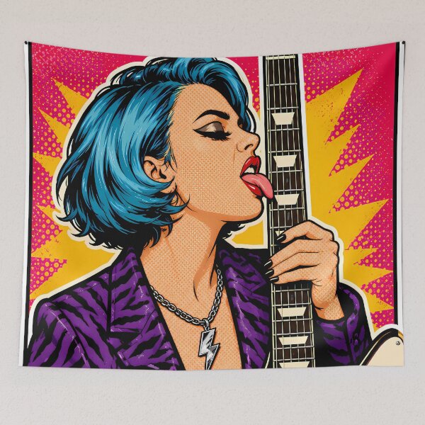 Item preview, Rock 'N' Lick – Pop Art Guitar Queen designed and sold by Azagthoth.