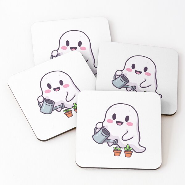 Item preview, Gardening Ghost Sticker | Kawaii Plant Lover Vinyl Decal designed and sold by Pandey14.