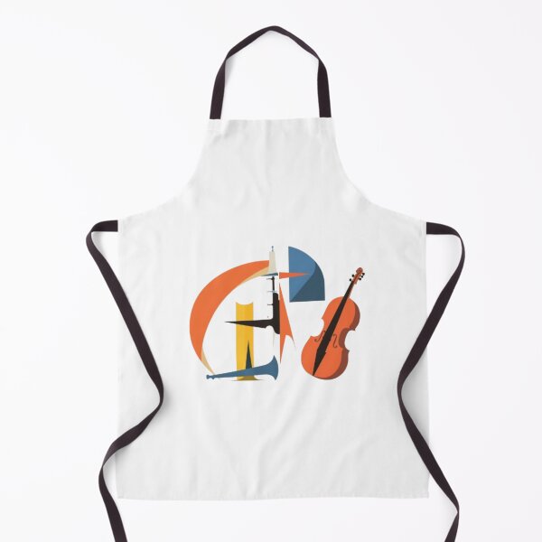 Item preview, Abstract Mid-Century Modern Classical Music Instruments Art designed and sold by ByKayaPrints.