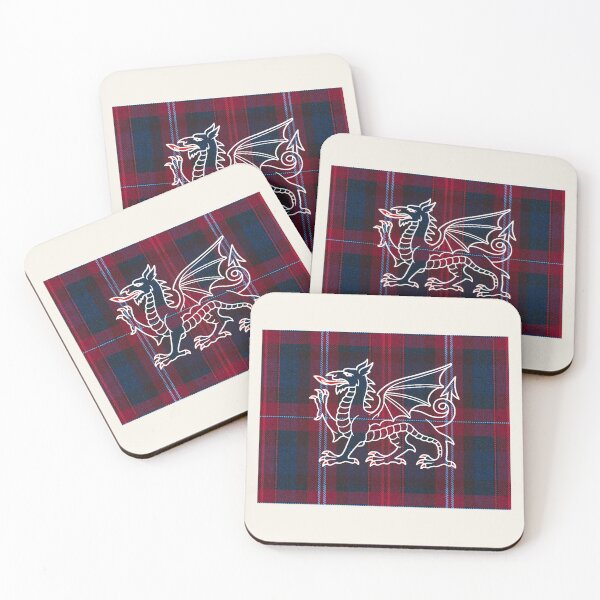 Item preview, ✨♨ Evans ✨Welsh Tartan – For the Liberty of My Country & y Ddraig Goch - the red dragon v3 designed and sold by WheelieGdArt.