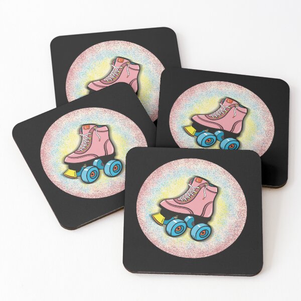 Item preview, Retro pink Roller Skate pastel aesthetic art designed and sold by TAWN ILLUSTRATIONS.