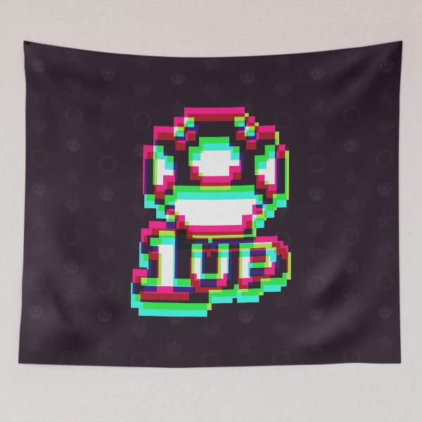 Item preview, 1up Mushroom Synthwave 4 - Dark designed and sold by animinimal.