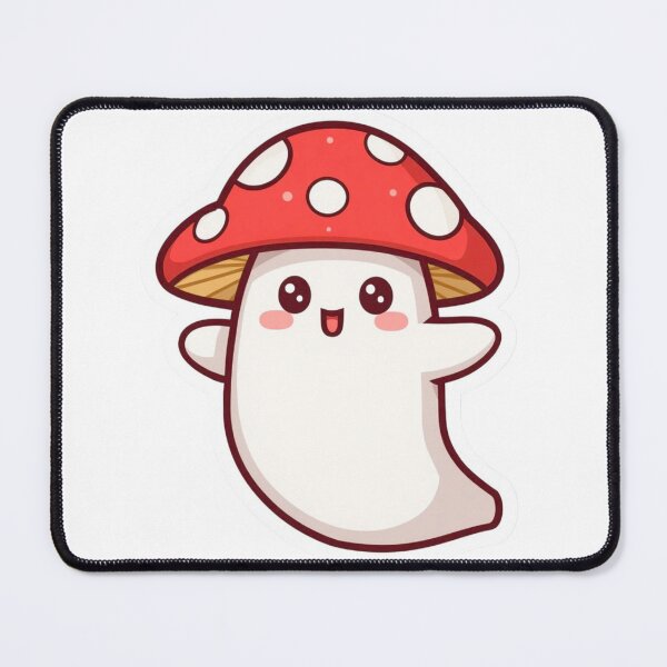 Item preview, Mushroom Ghost Sticker | Kawaii Forest Vinyl Decal designed and sold by Pandey14.
