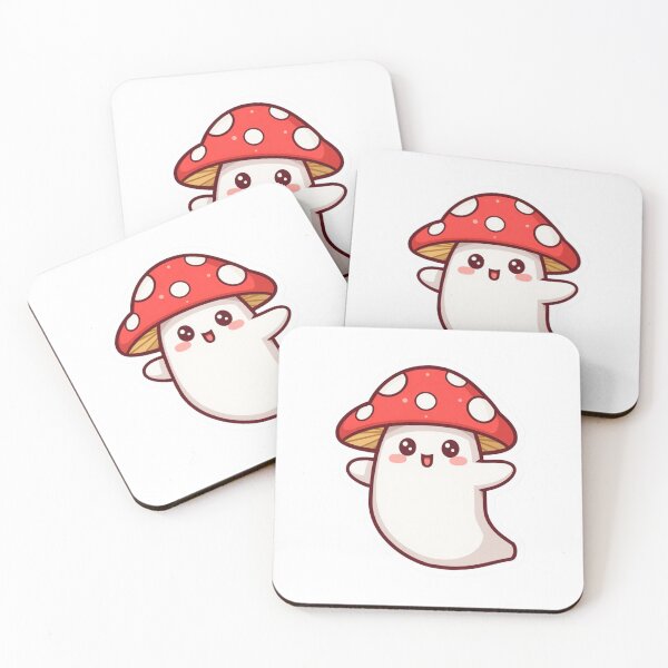 Item preview, Mushroom Ghost Sticker | Kawaii Forest Vinyl Decal designed and sold by Pandey14.